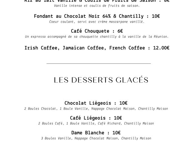 Café Brasserie Le République La note sucrée